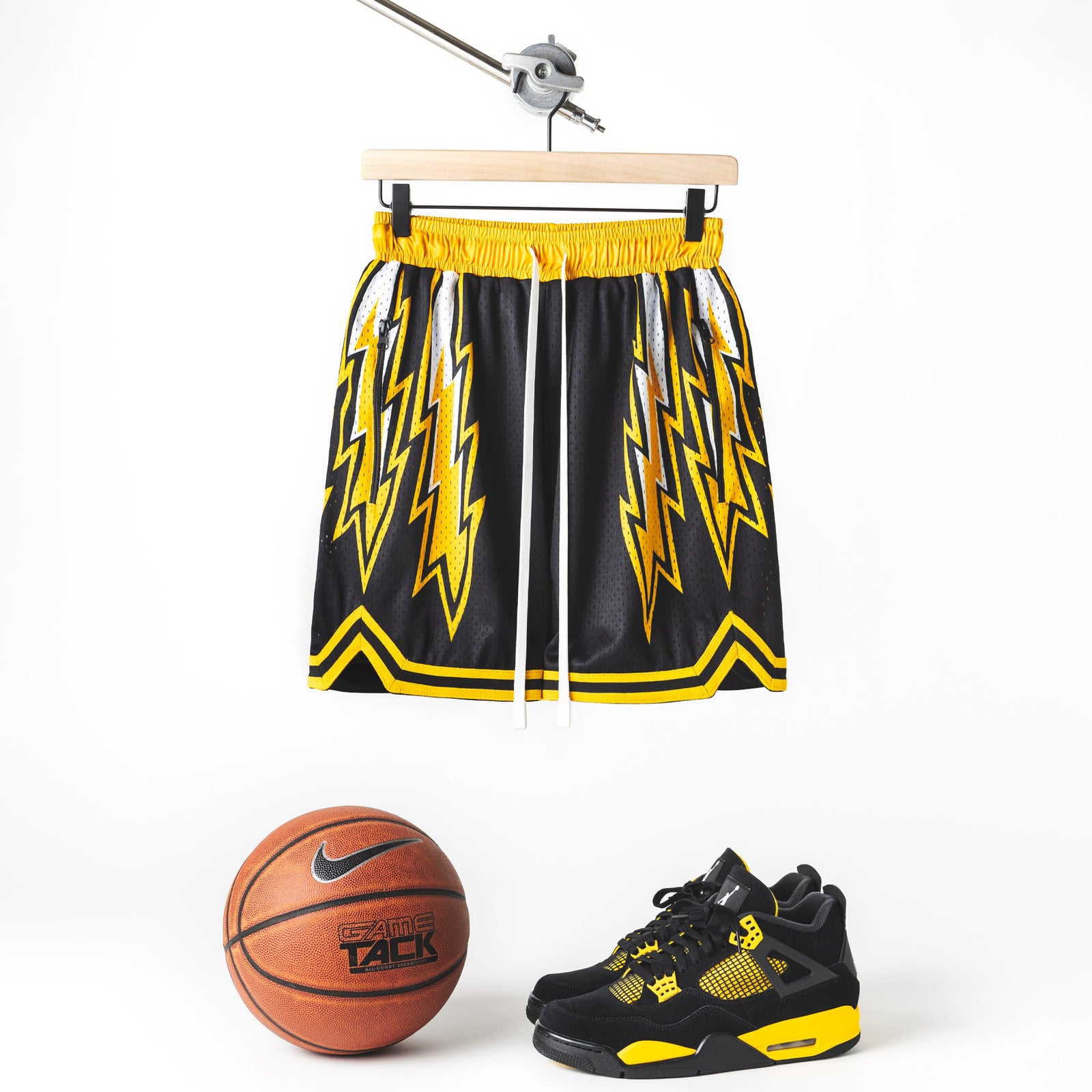 "Thunder Black" Heavyweight Mesh Shorts