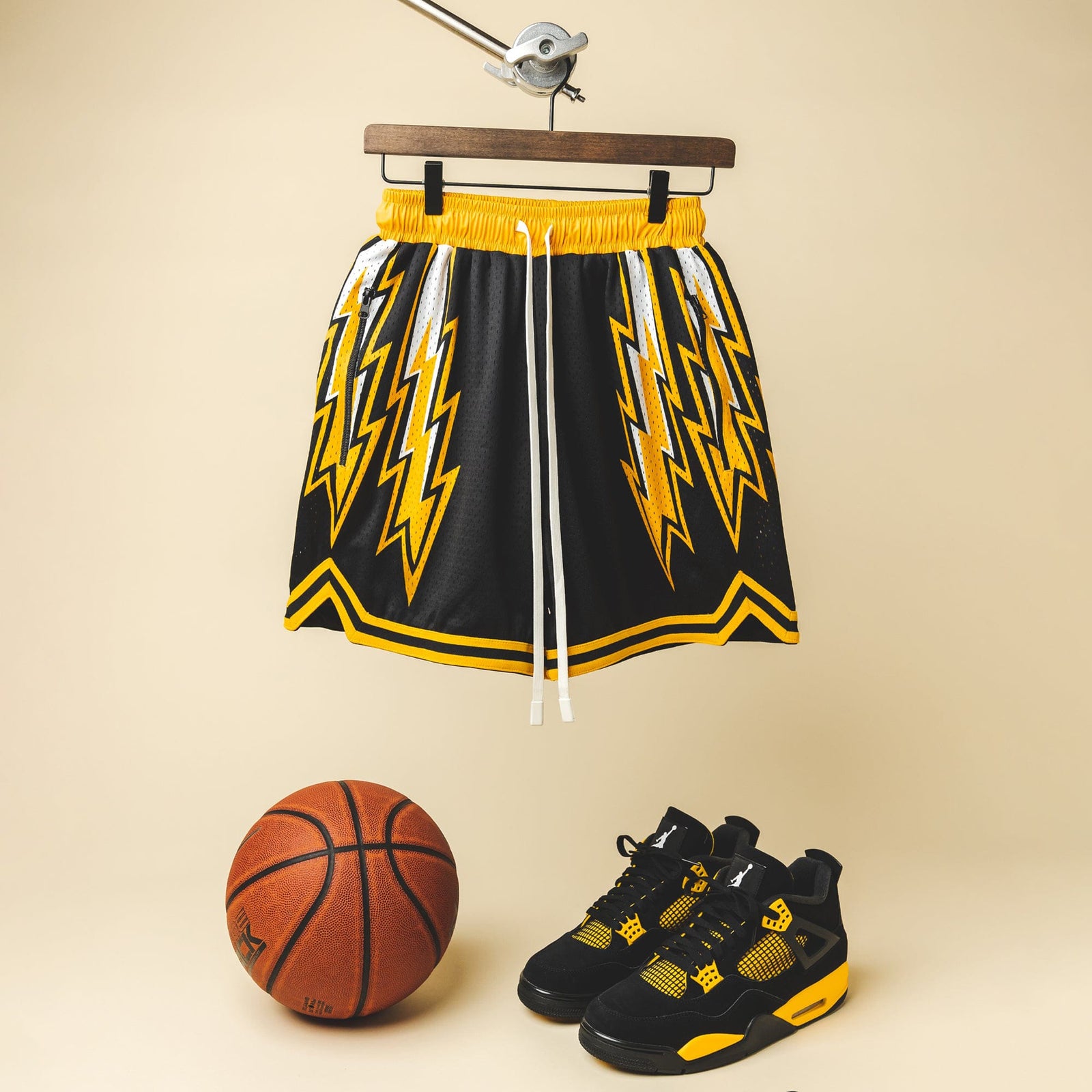 "Thunder Black" Heavyweight Mesh Shorts
