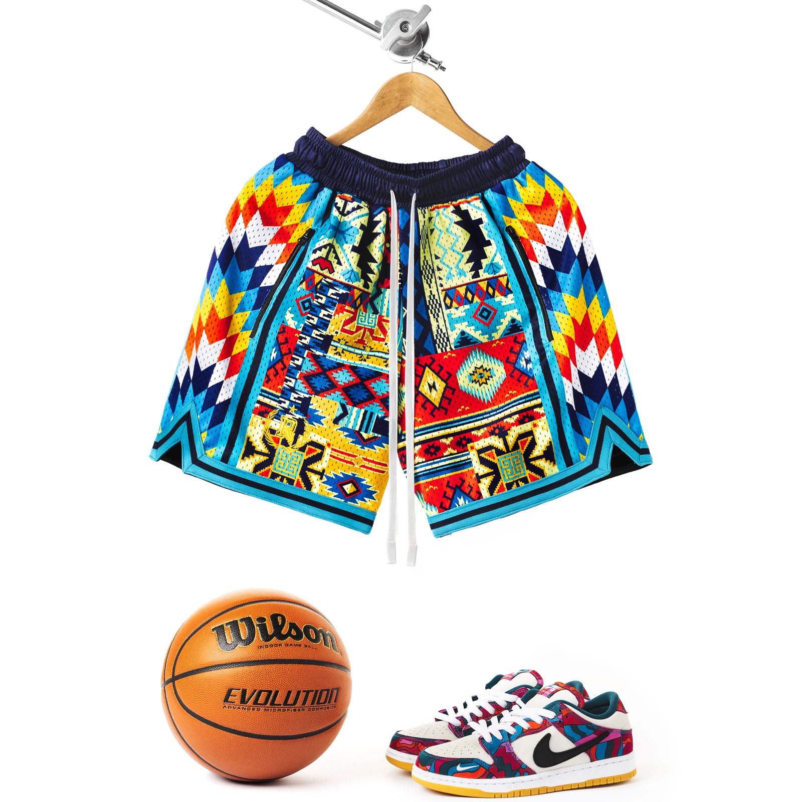 "Tribe Blue" Heavyweight Mesh Shorts