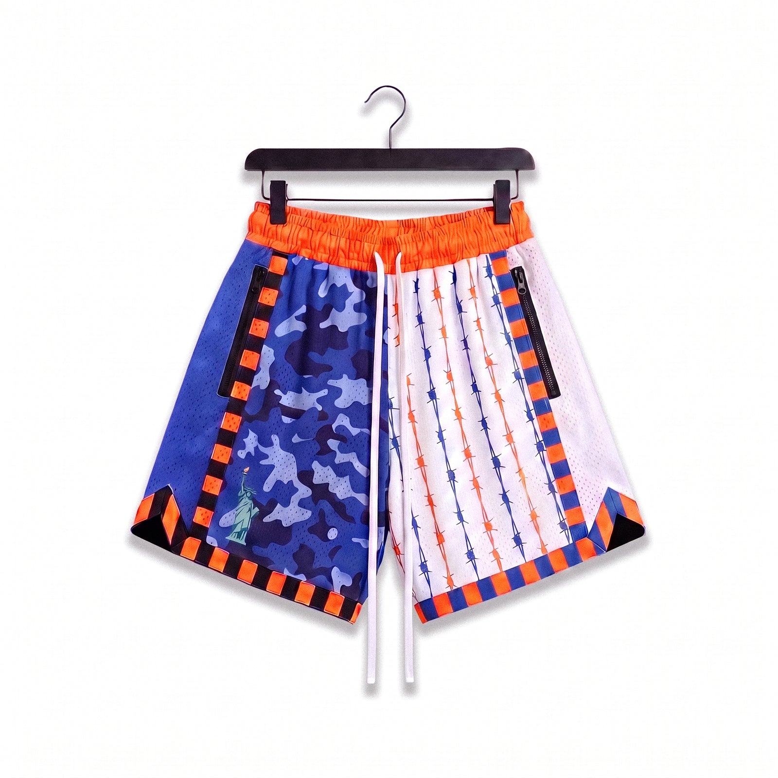 "What The NY White" Heavyweight Mesh Shorts