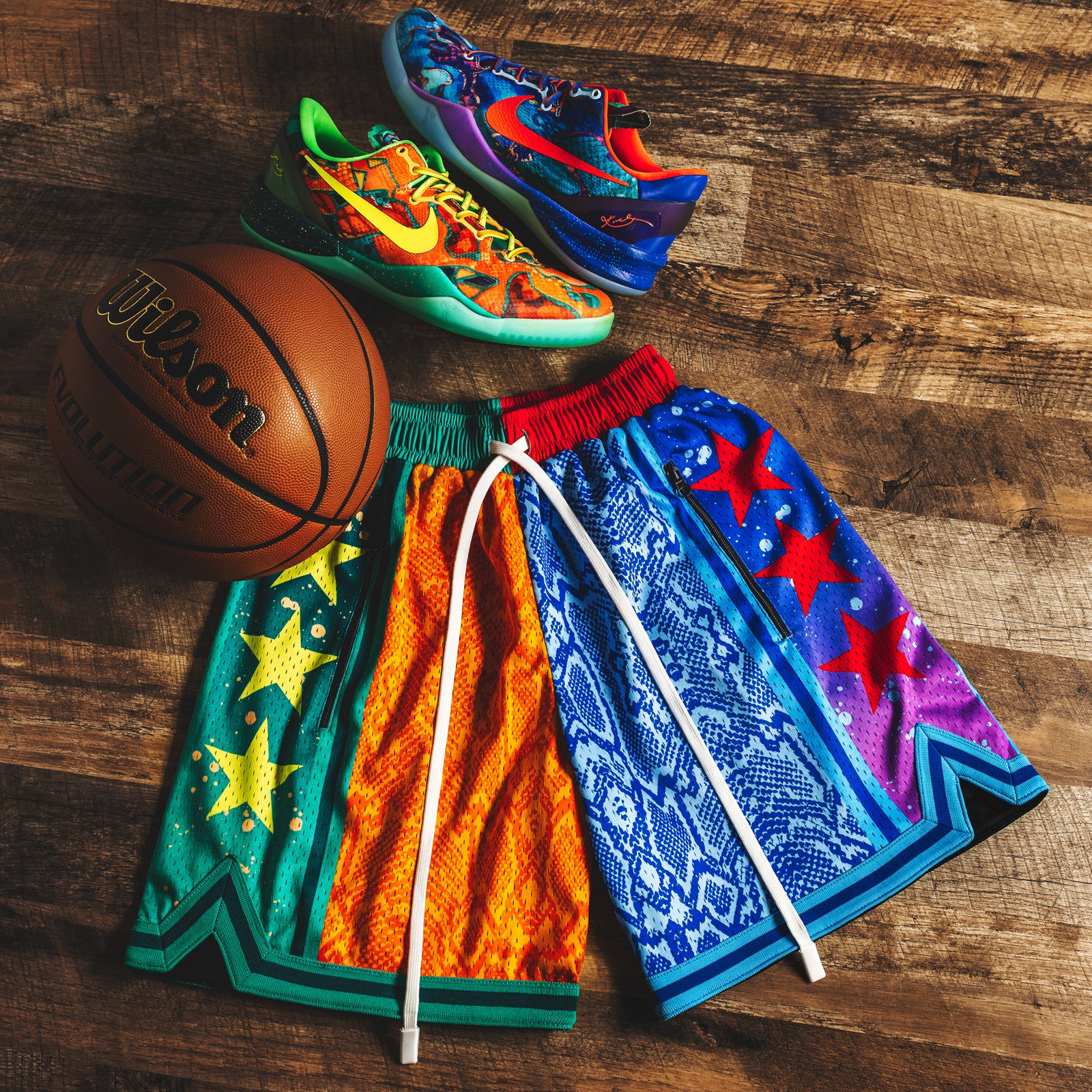 "What The Snake" Heavyweight Mesh Shorts