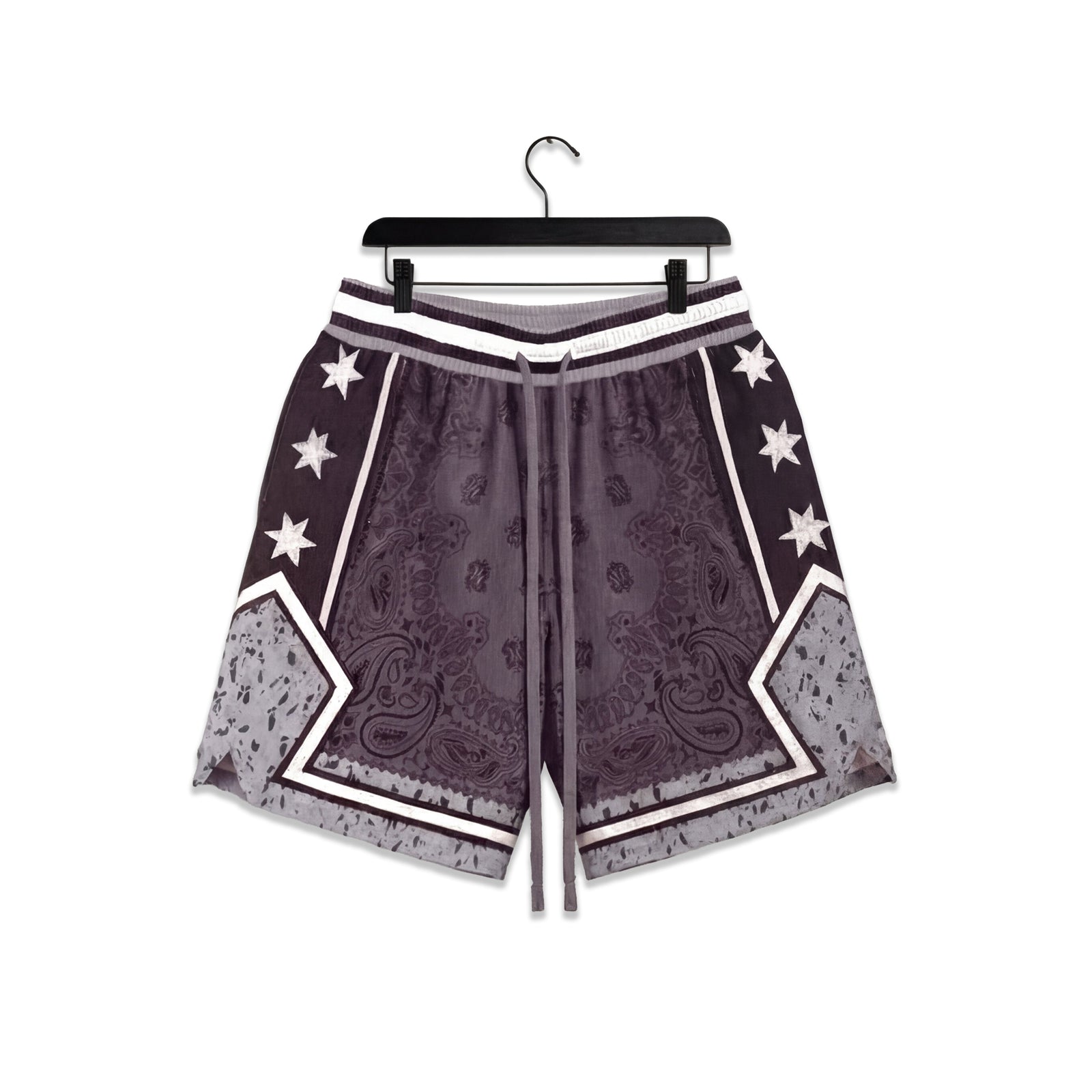 "Wolf Gray Paisley" Heavyweight Mesh Shorts