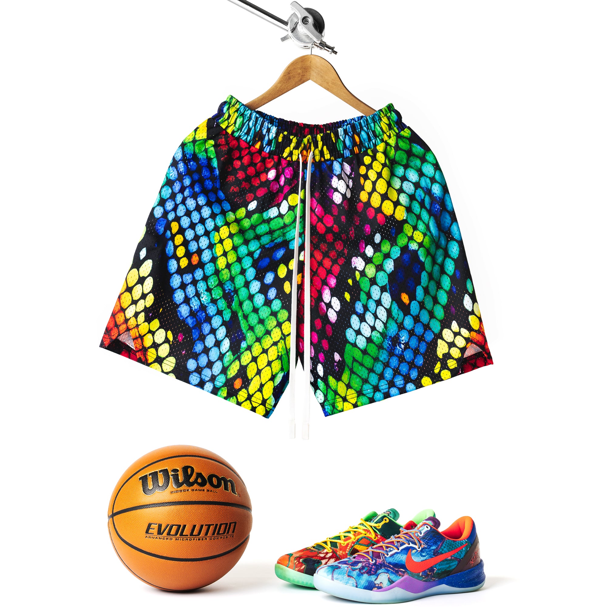 "What The Snakeskin" Sport Mesh Shorts