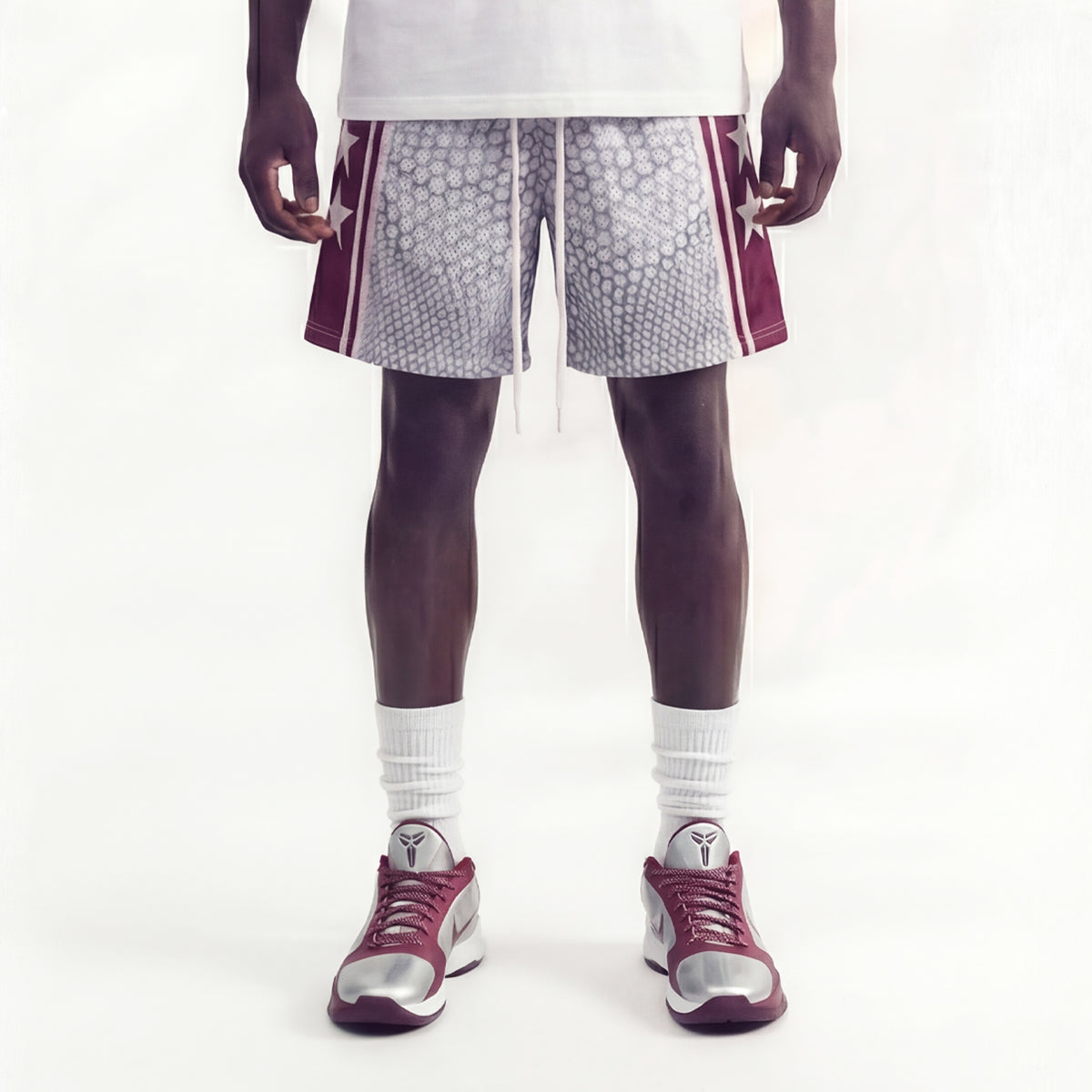 "Ace Gray" 5" Mesh Shorts