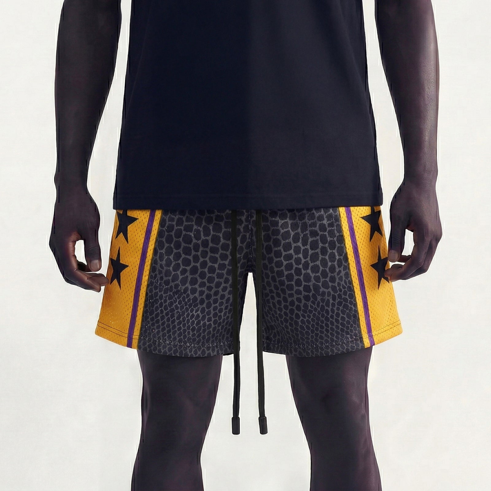 "Black Del Sol" 5" Mesh Shorts
