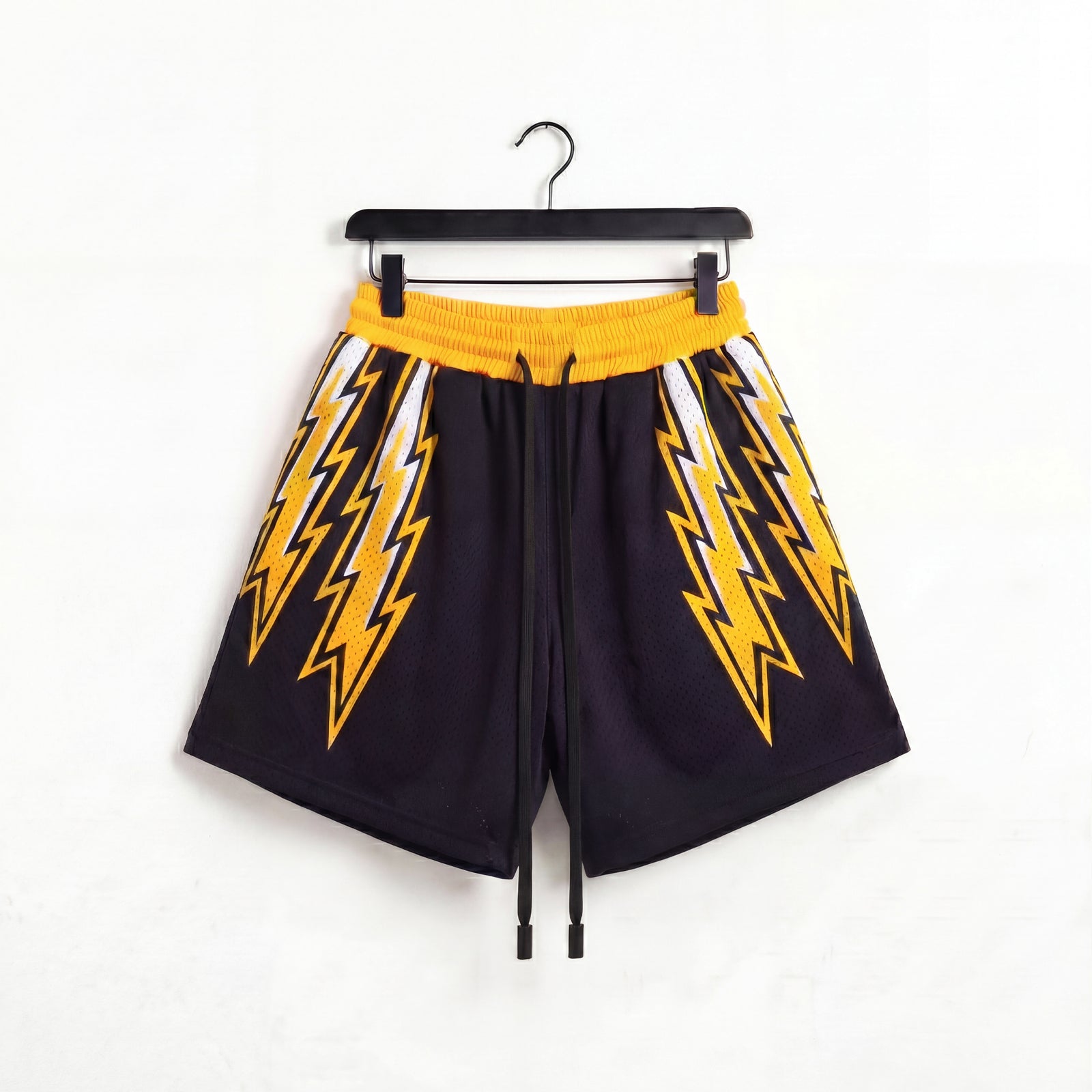 "Bolt Black" 5" Mesh Shorts