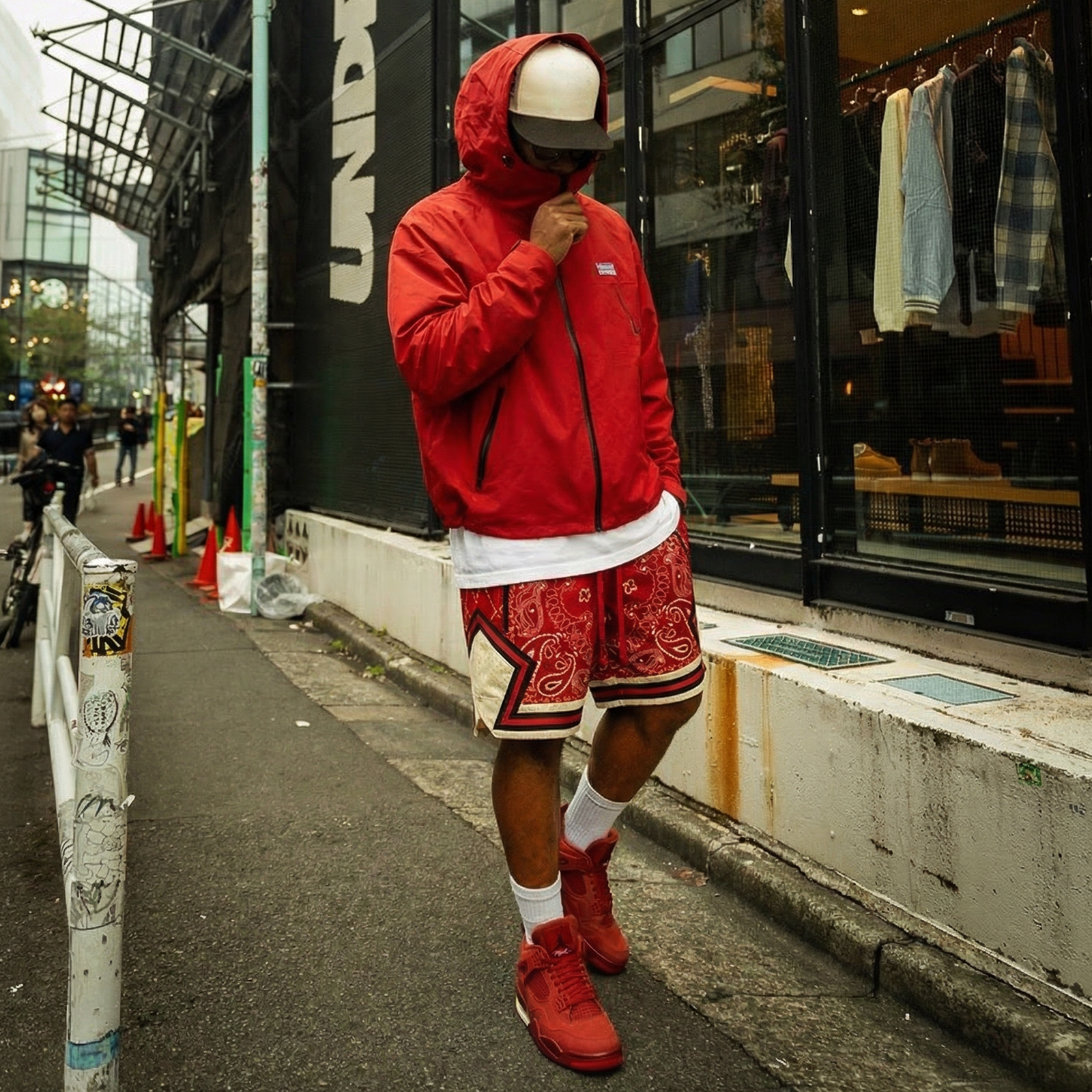 "Brick Red Paisley"