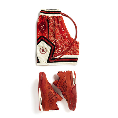 "Brick Red Paisley"