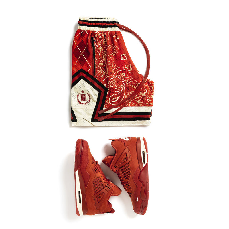 "Brick Red Paisley"