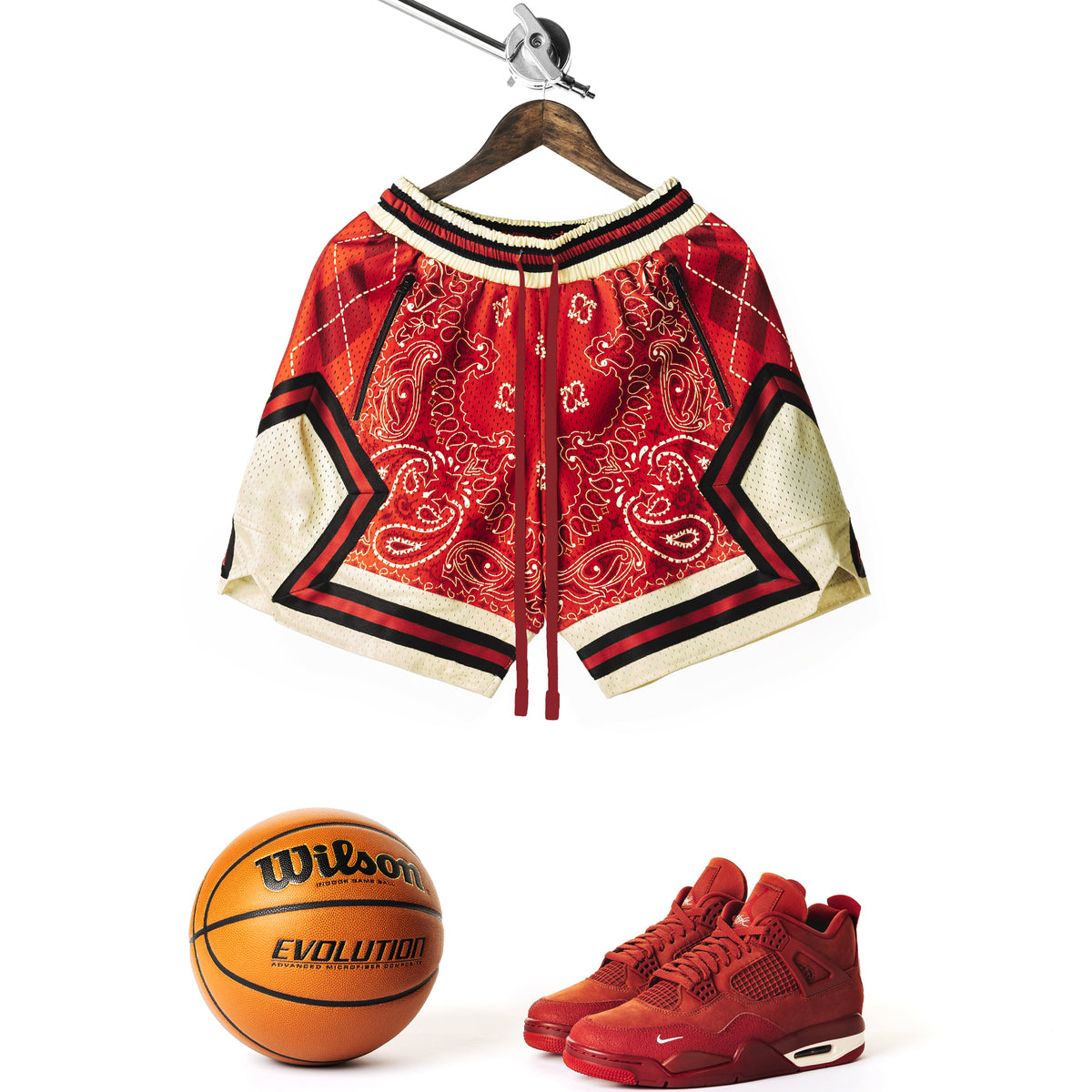 "Brick Red Paisley"