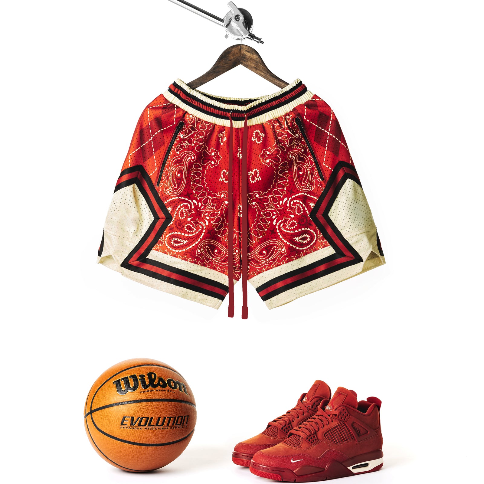 "Brick Red Paisley"