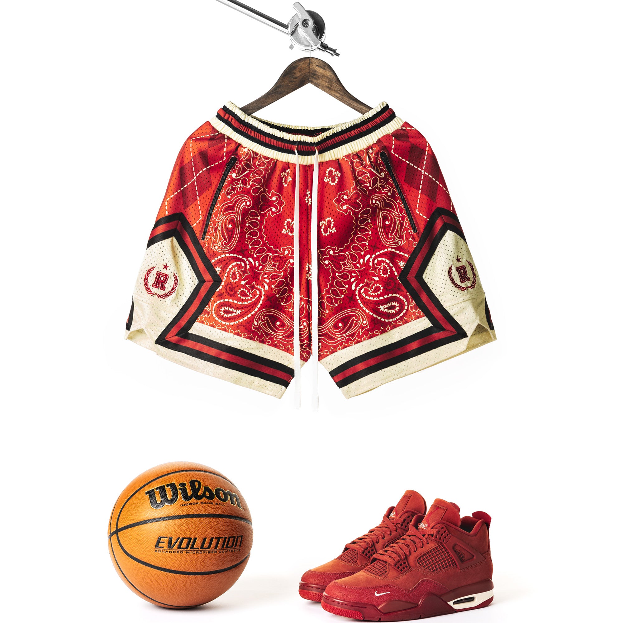 "Brick Red Paisley"