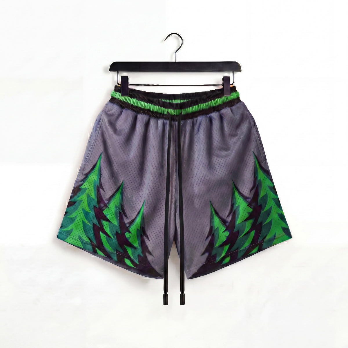 "Forest Gray" 5" Mesh Shorts