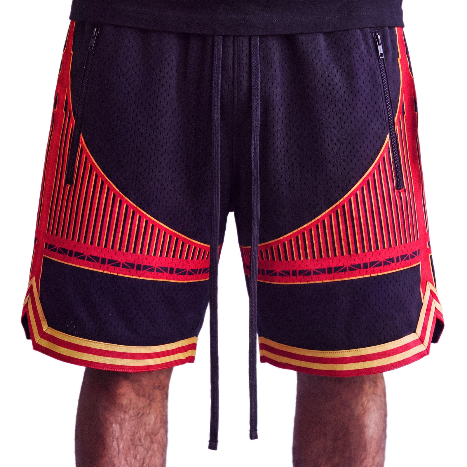 "Golden Gate Black" Heavyweight Mesh Shorts