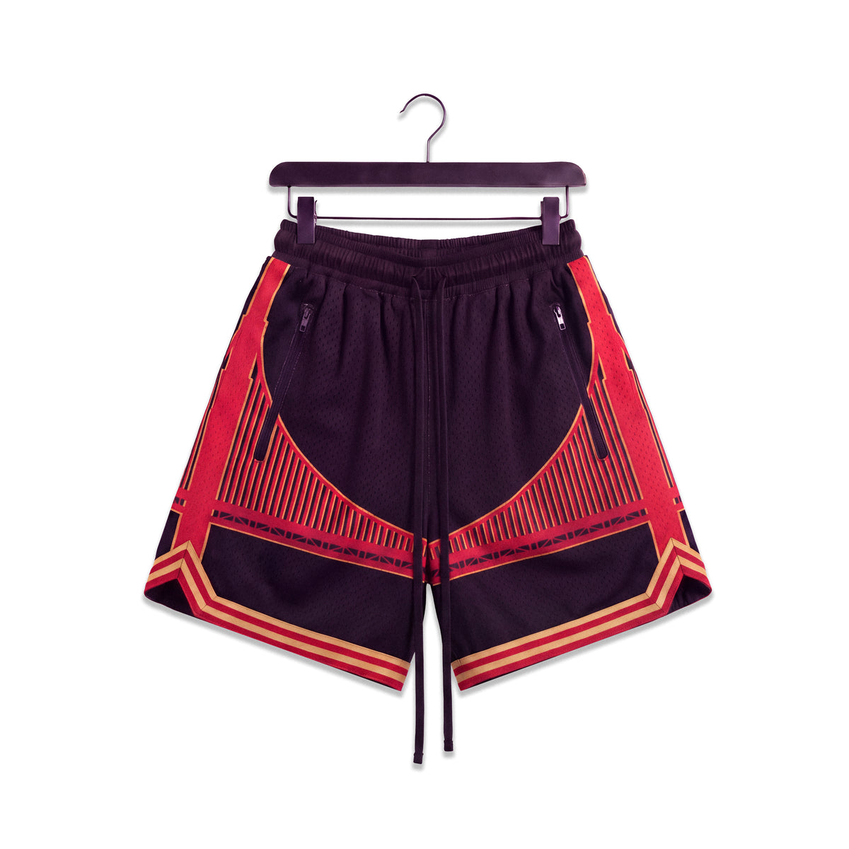 "Golden Gate Black" Heavyweight Mesh Shorts