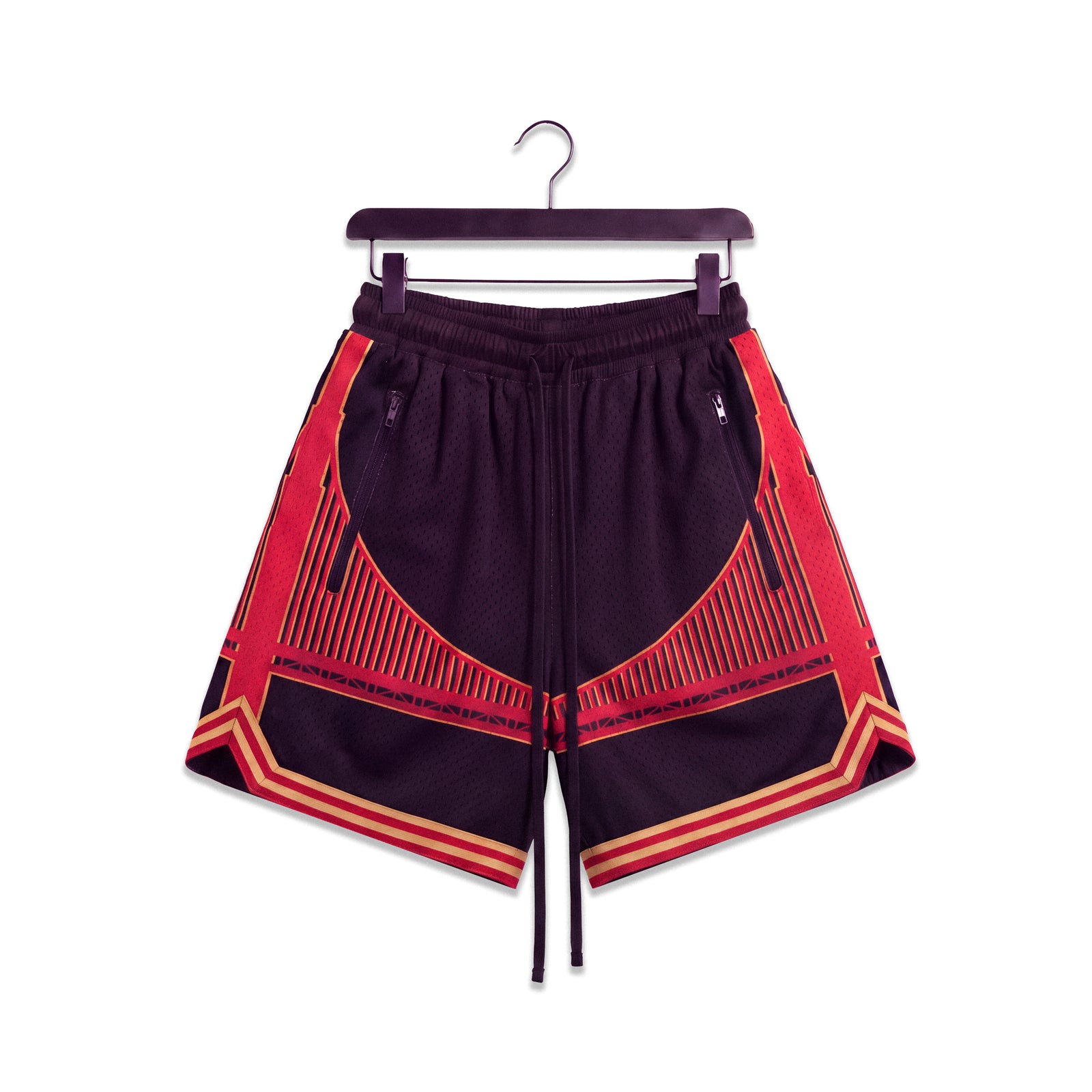 "Golden Gate Black" Heavyweight Mesh Shorts