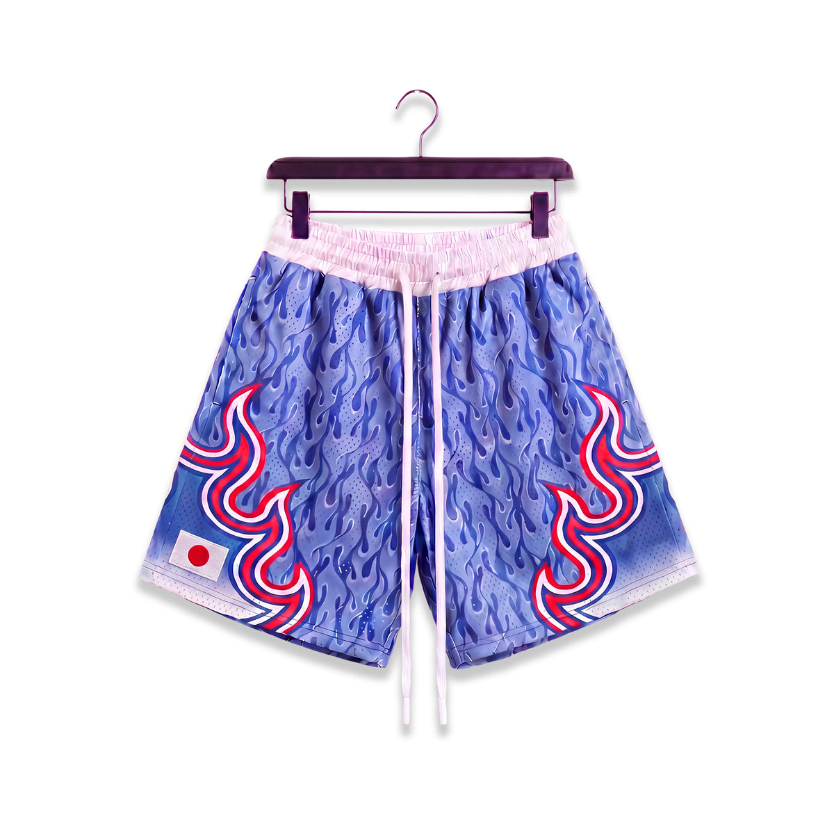 "Japan Flame Blue" 5" Mesh Shorts