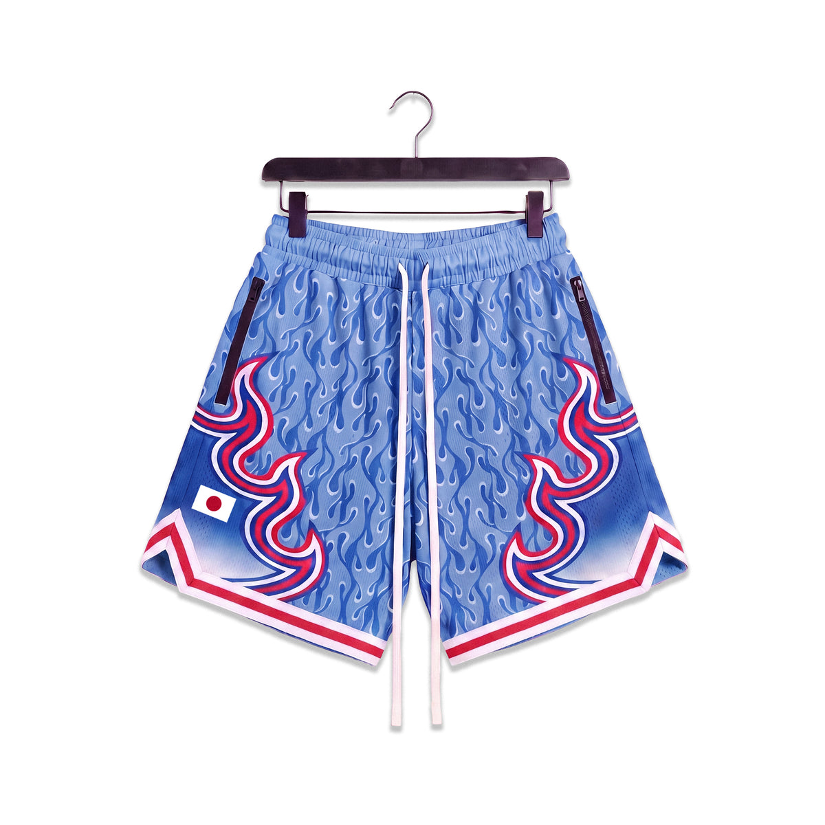 "Japan Flame Blue" Heavyweight Mesh Shorts