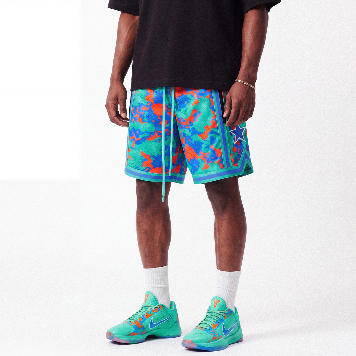 "Liberty Mint Camo" Heavyweight Mesh Shorts