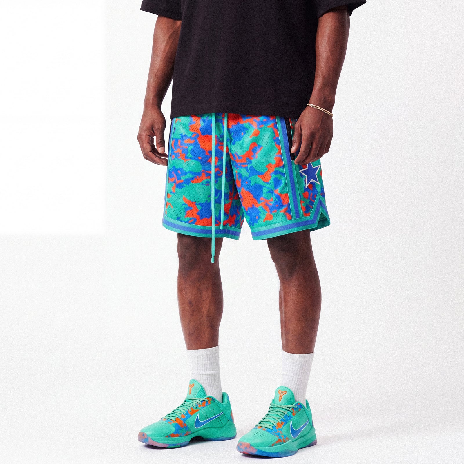 "Liberty Mint Camo" Heavyweight Mesh Shorts