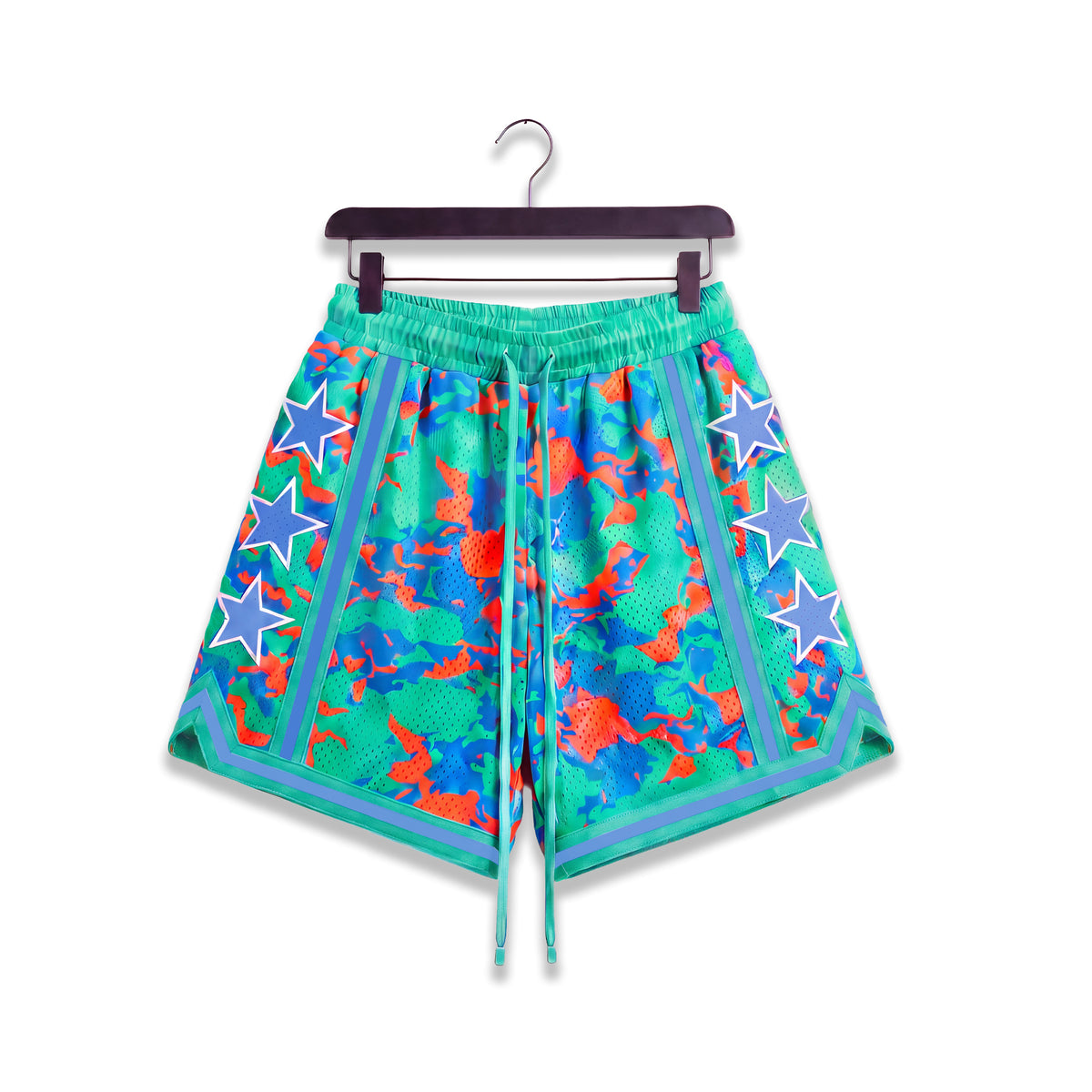 "Liberty Mint Camo" Heavyweight Mesh Shorts