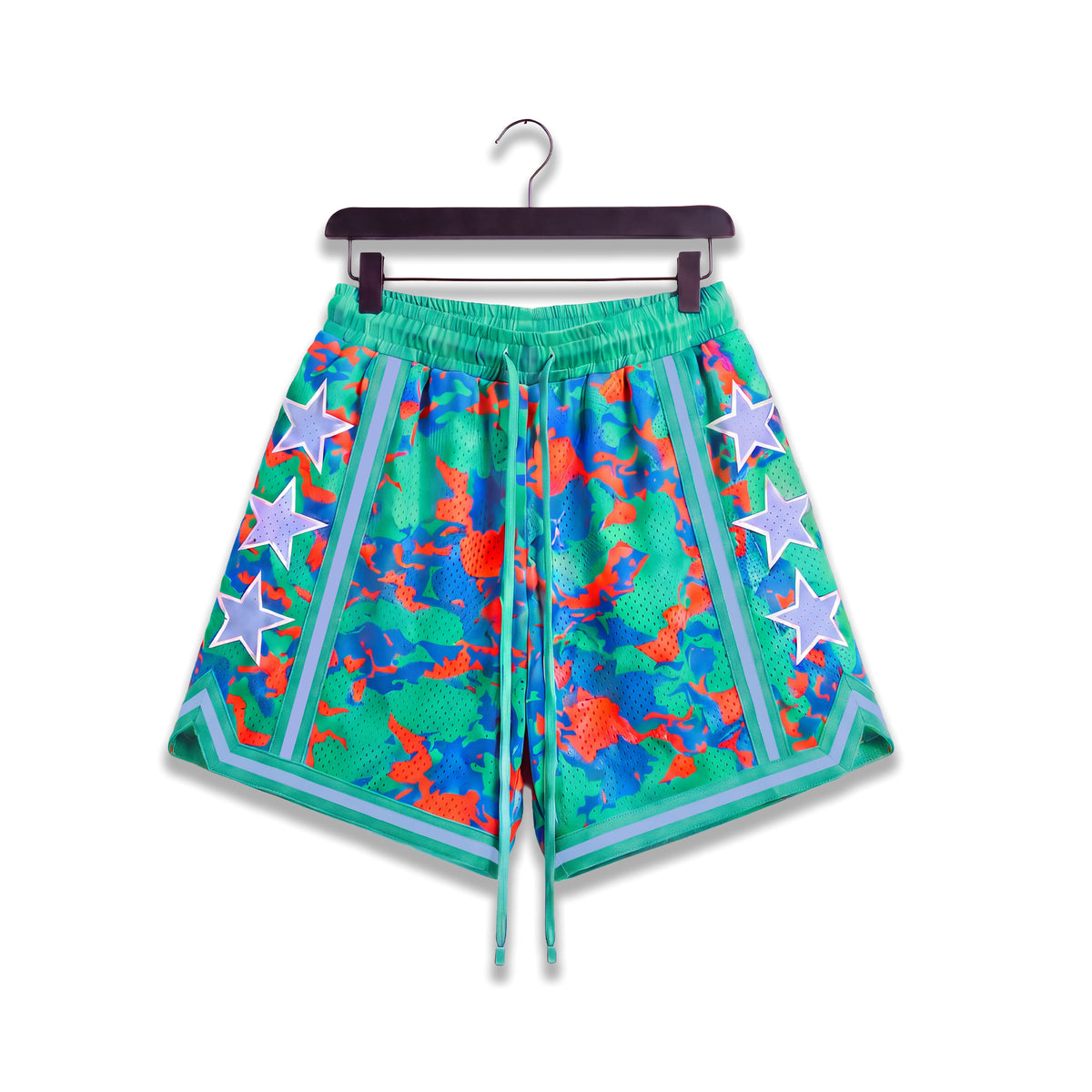 "Liberty Mint Camo" Heavyweight Mesh Shorts