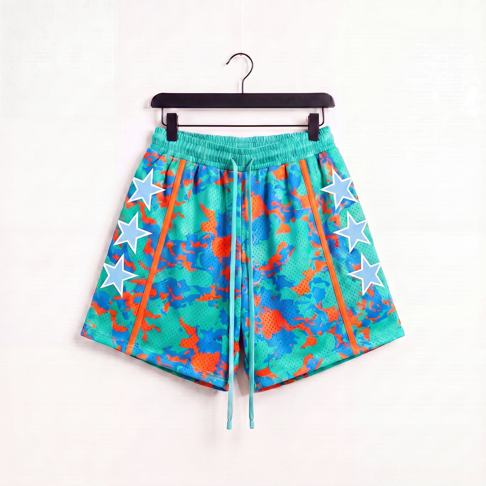 "Liberty Mint Camo" 5" Mesh Shorts