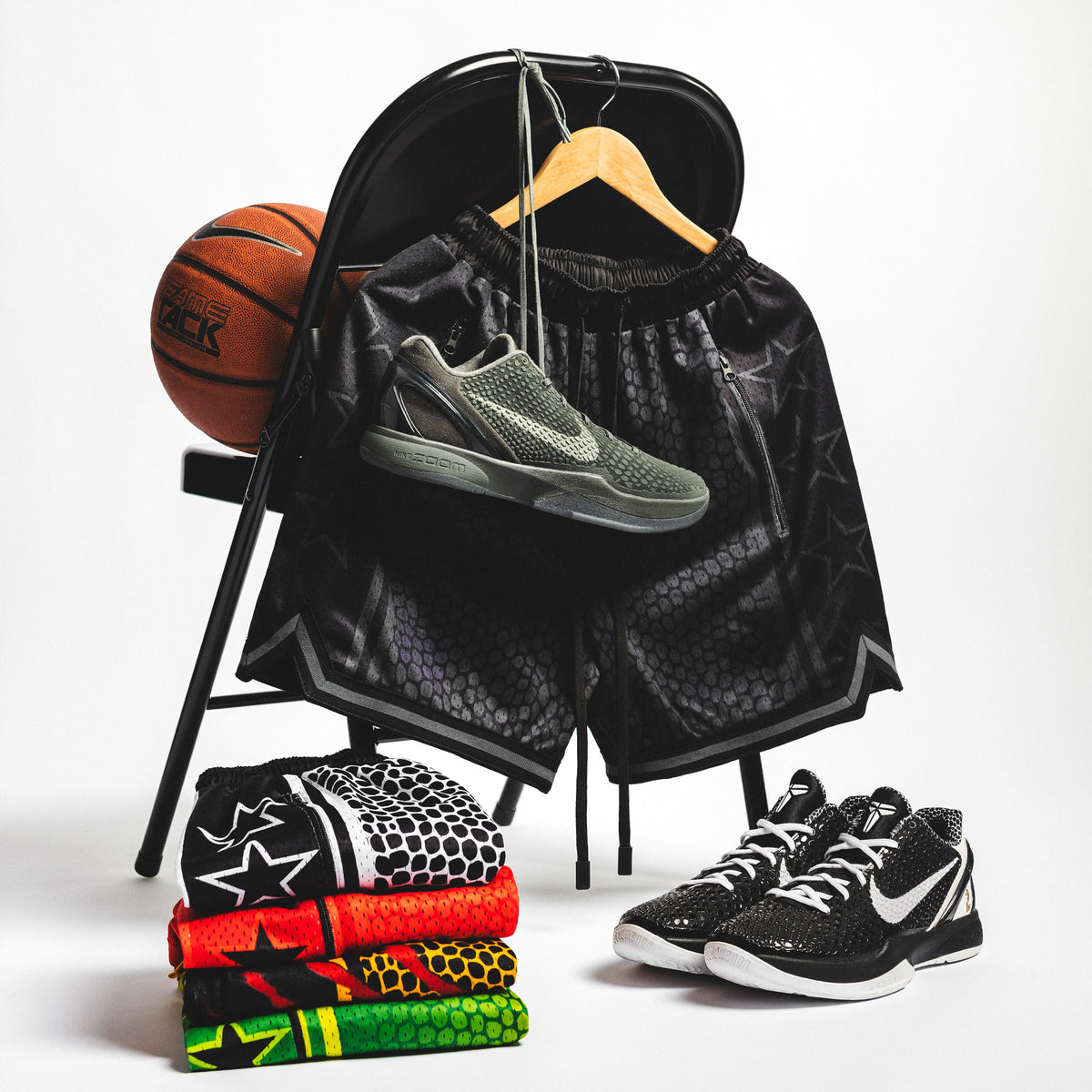 "Viper Black" Heavyweight Mesh Shorts