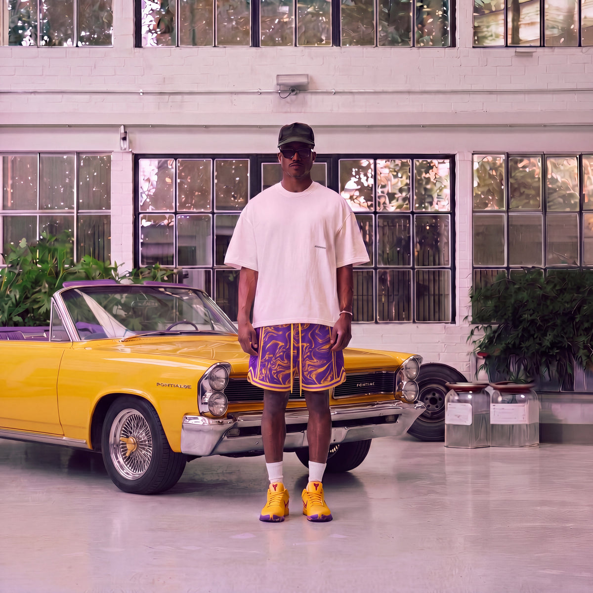 "Marble Purple" Heavyweight Mesh Shorts