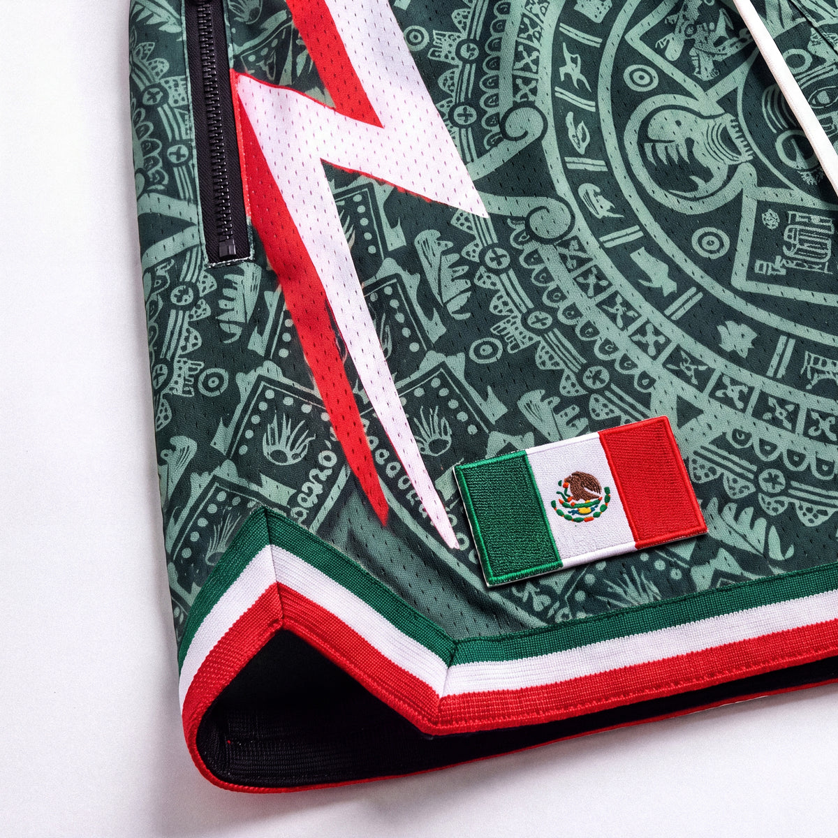 "Mexico Aztec Green" Heavyweight Mesh Shorts