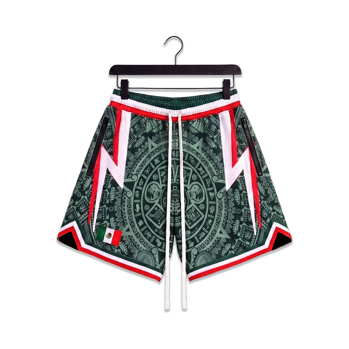 "Mexico Aztec Green" Heavyweight Mesh Shorts