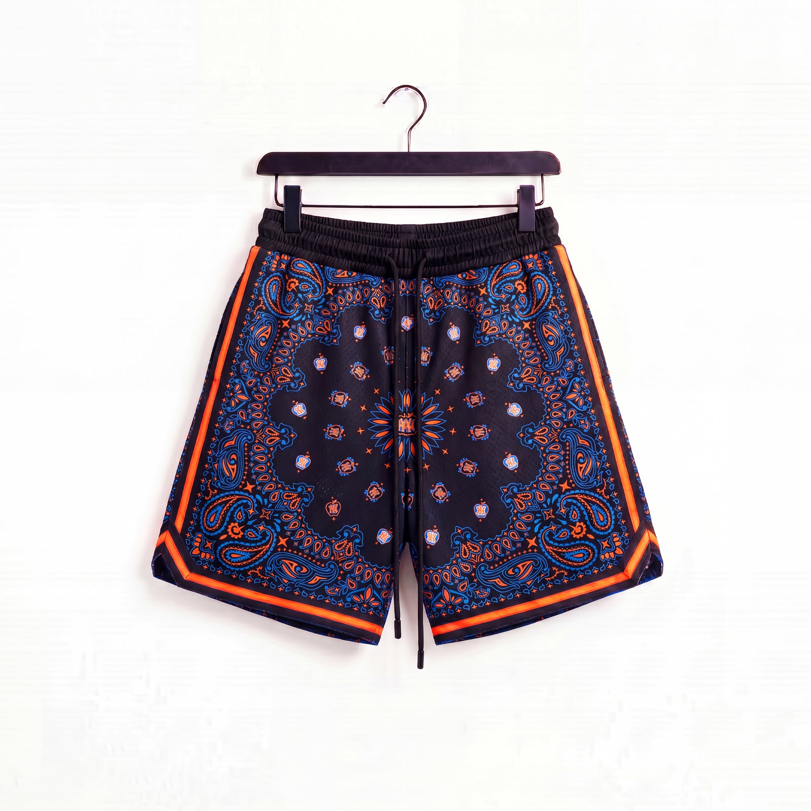 "NY Paisley Black" Heavyweight Mesh Shorts