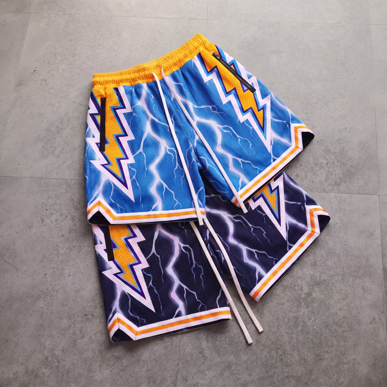 "Powder Bolts" Heavyweight Mesh Shorts