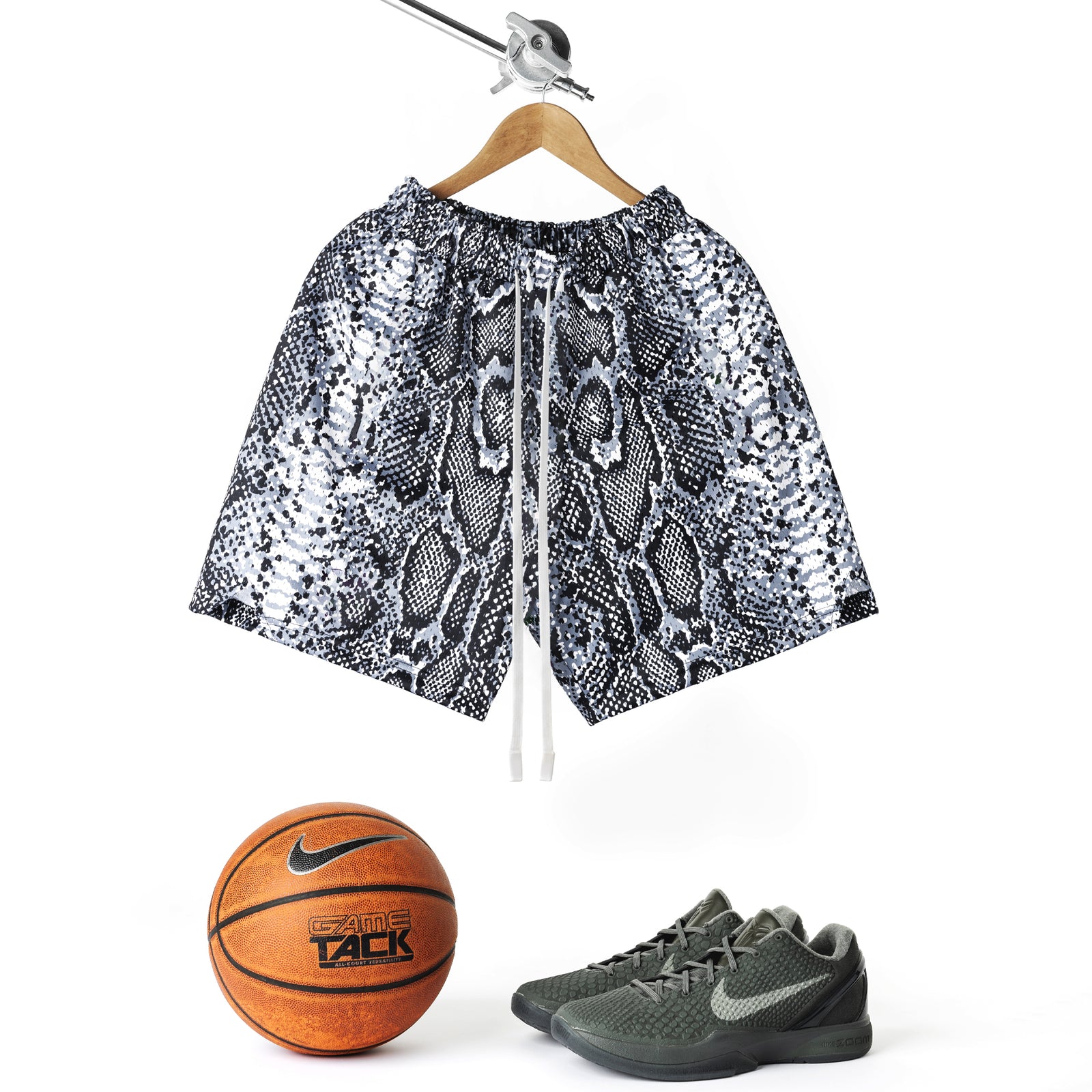 "Python Gray" Sport Mesh Shorts