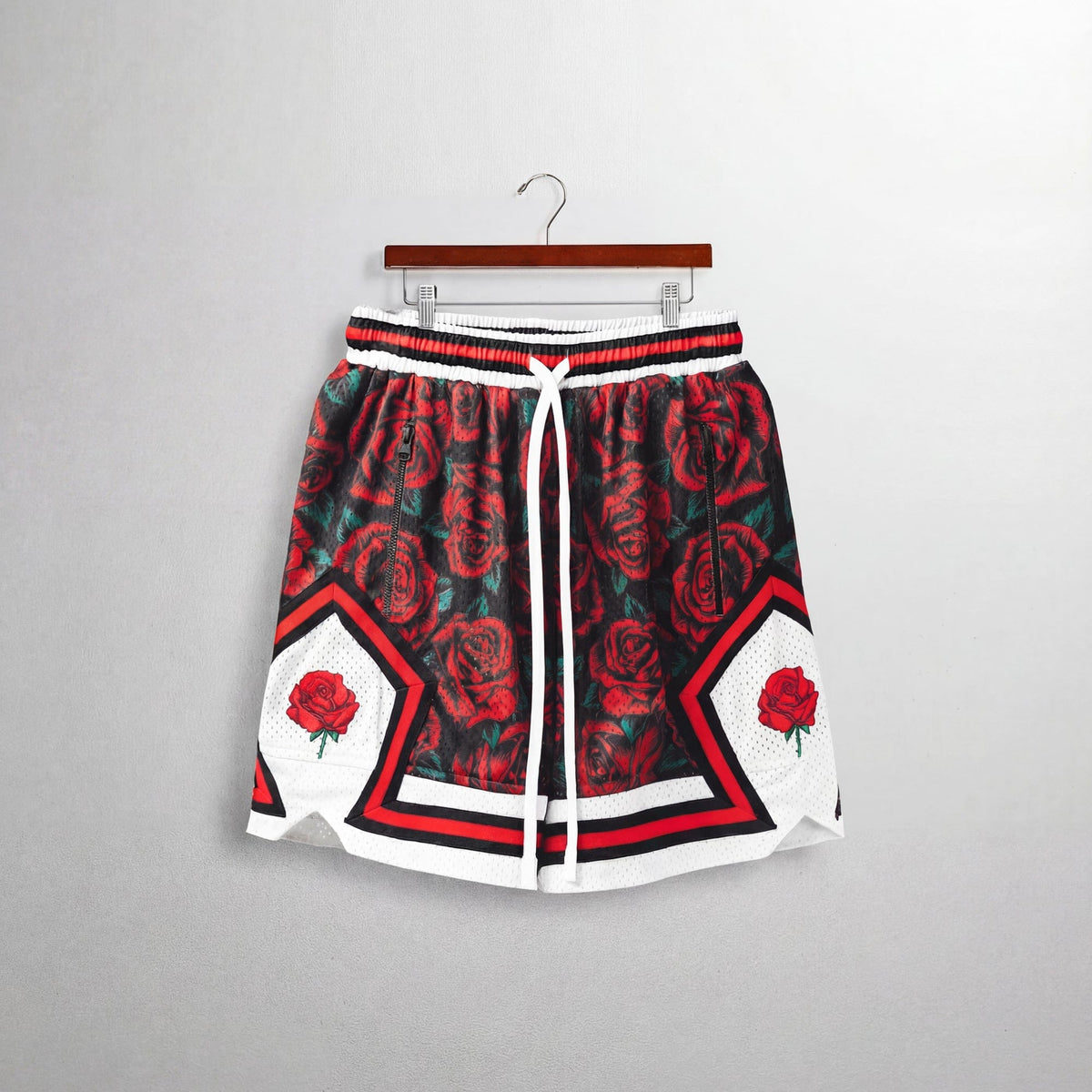 "Rose Black" Heavyweight Mesh Shorts
