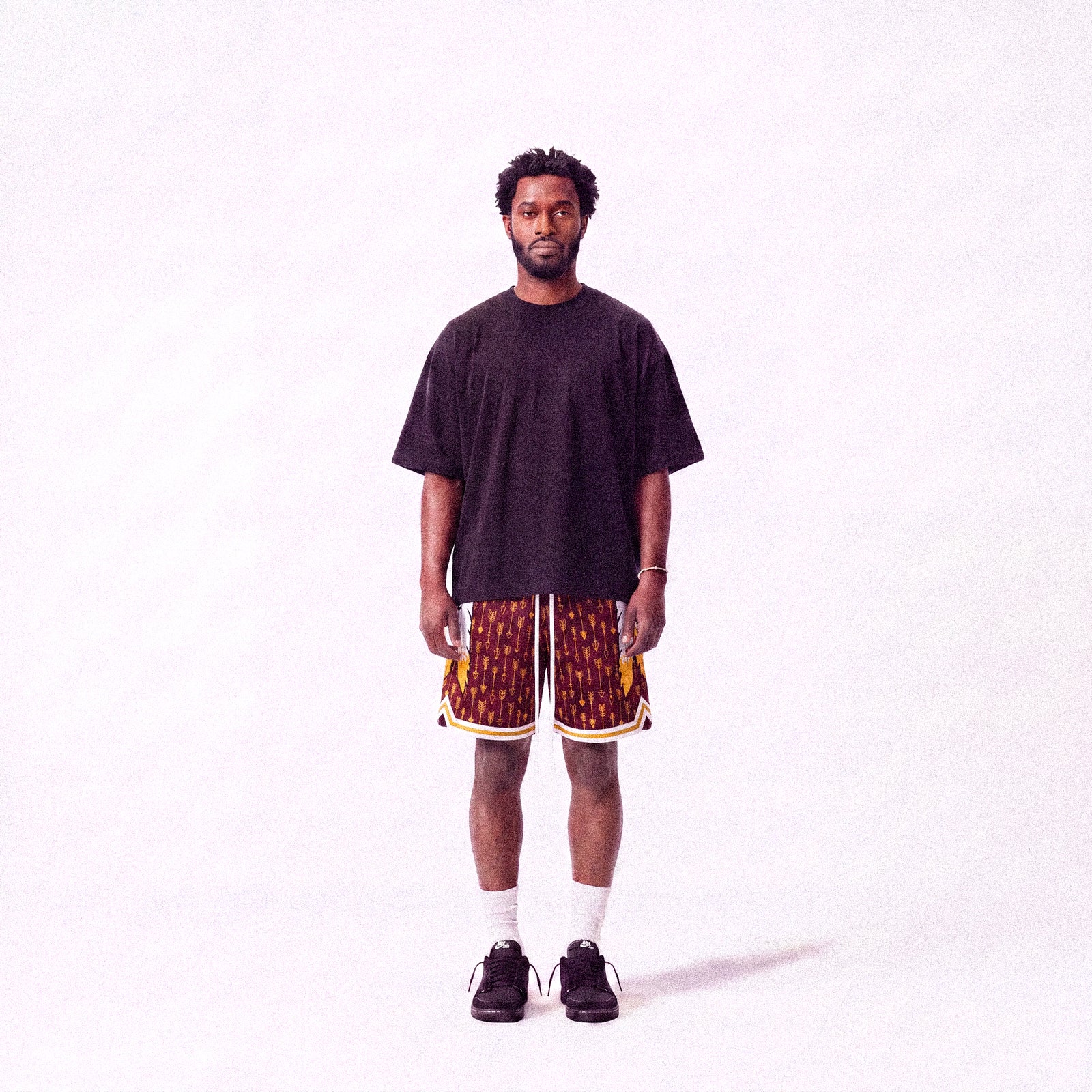 "Siksika Burgundy" Heavyweight Mesh Shorts