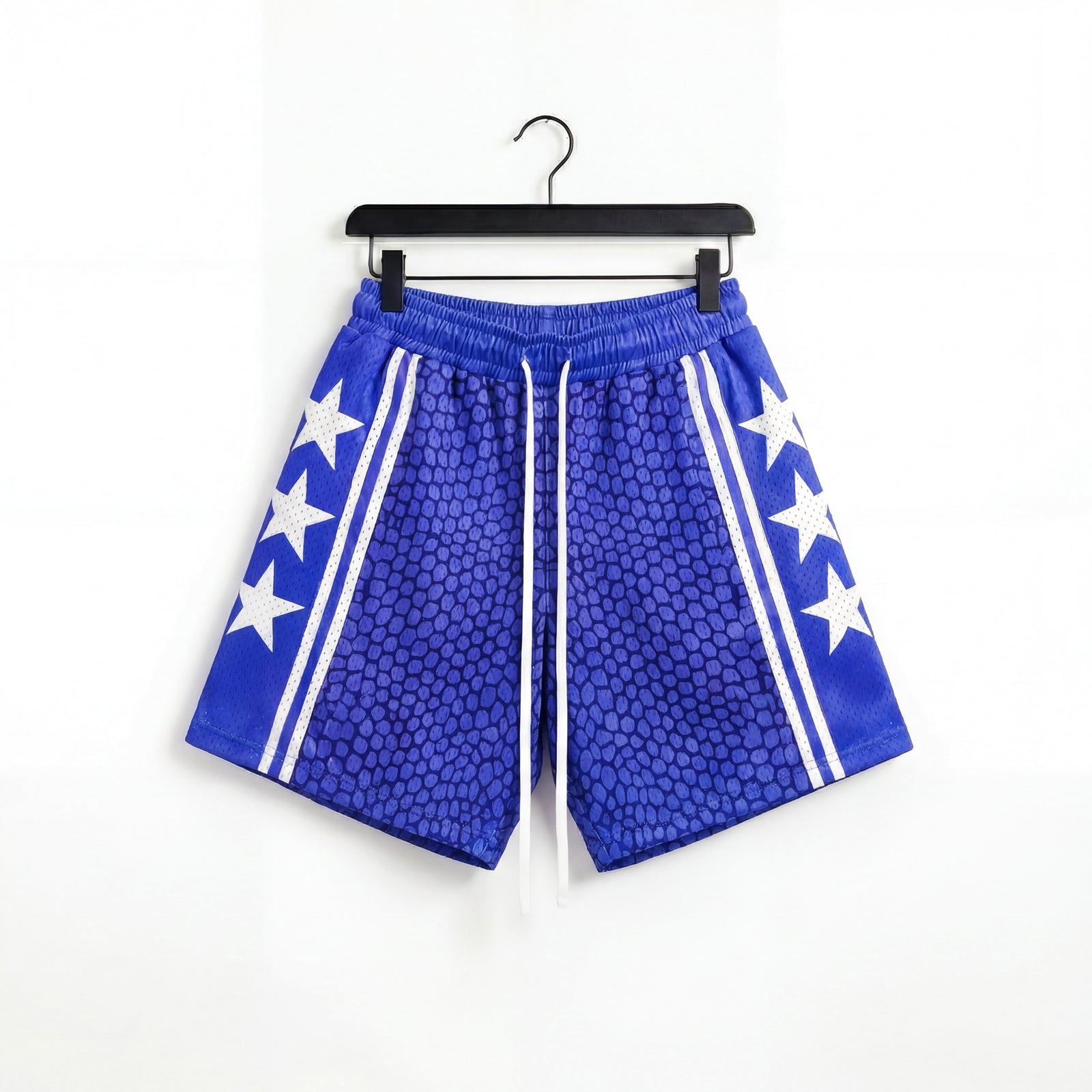 "Snake Blue" 5" Mesh Shorts