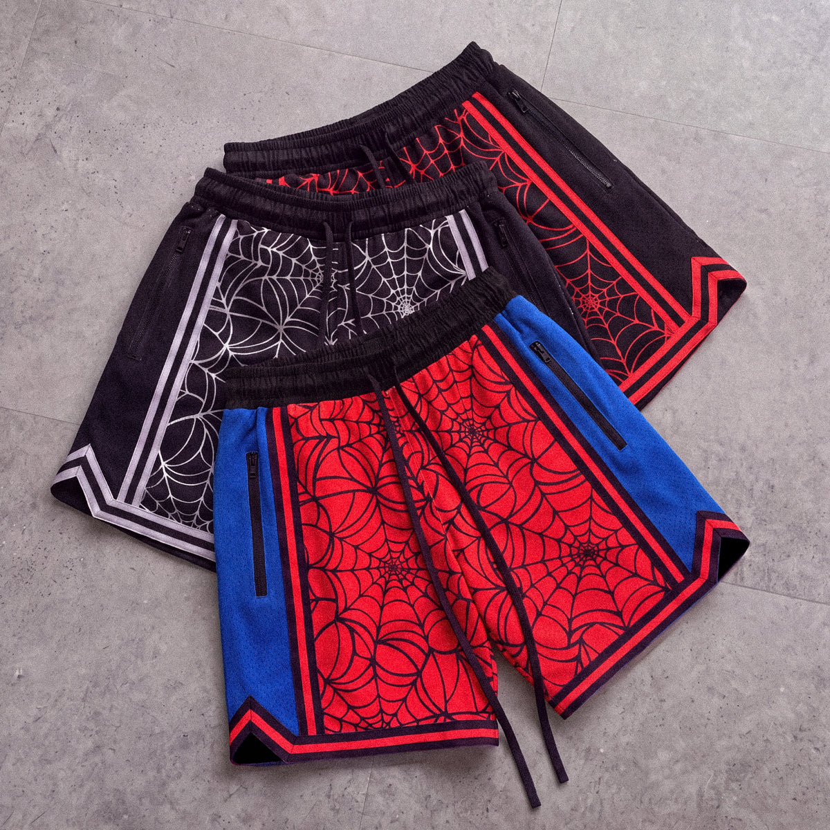 "Spider Web" Heavyweight Mesh Shorts