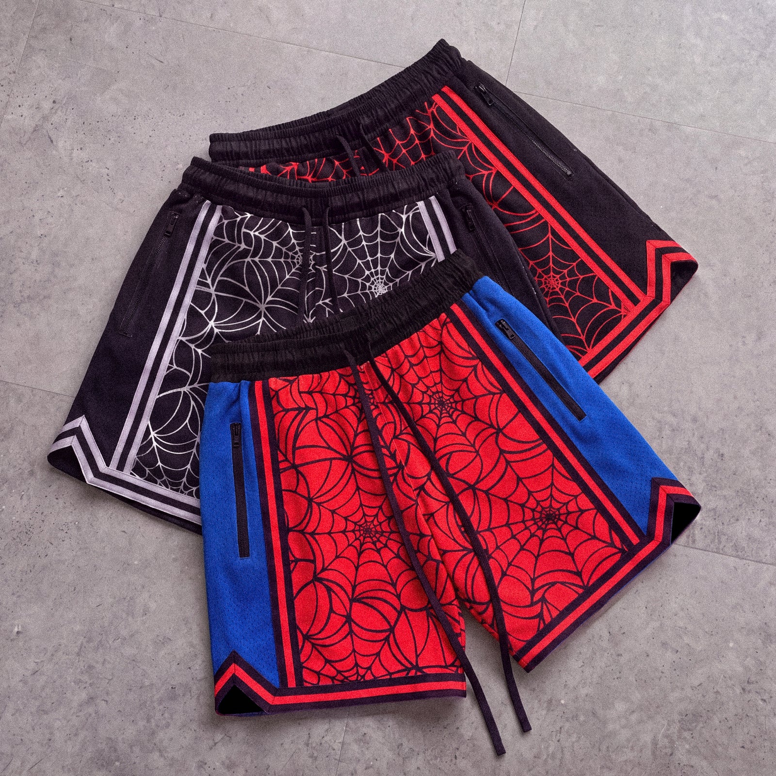 "Spider Web" Heavyweight Mesh Shorts