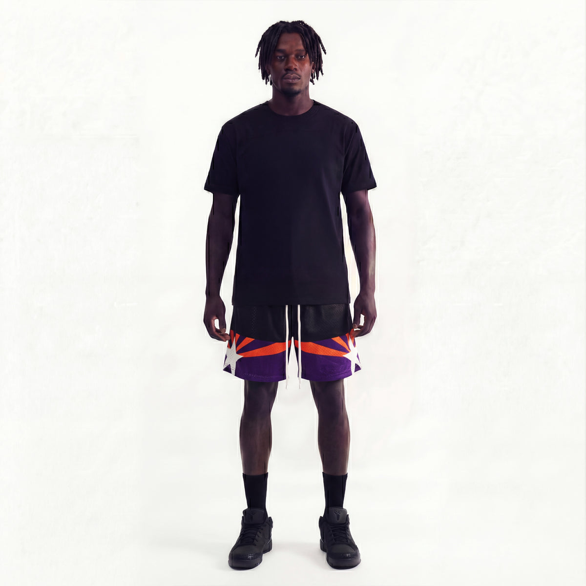 "Sunray Black" 5" Mesh Shorts