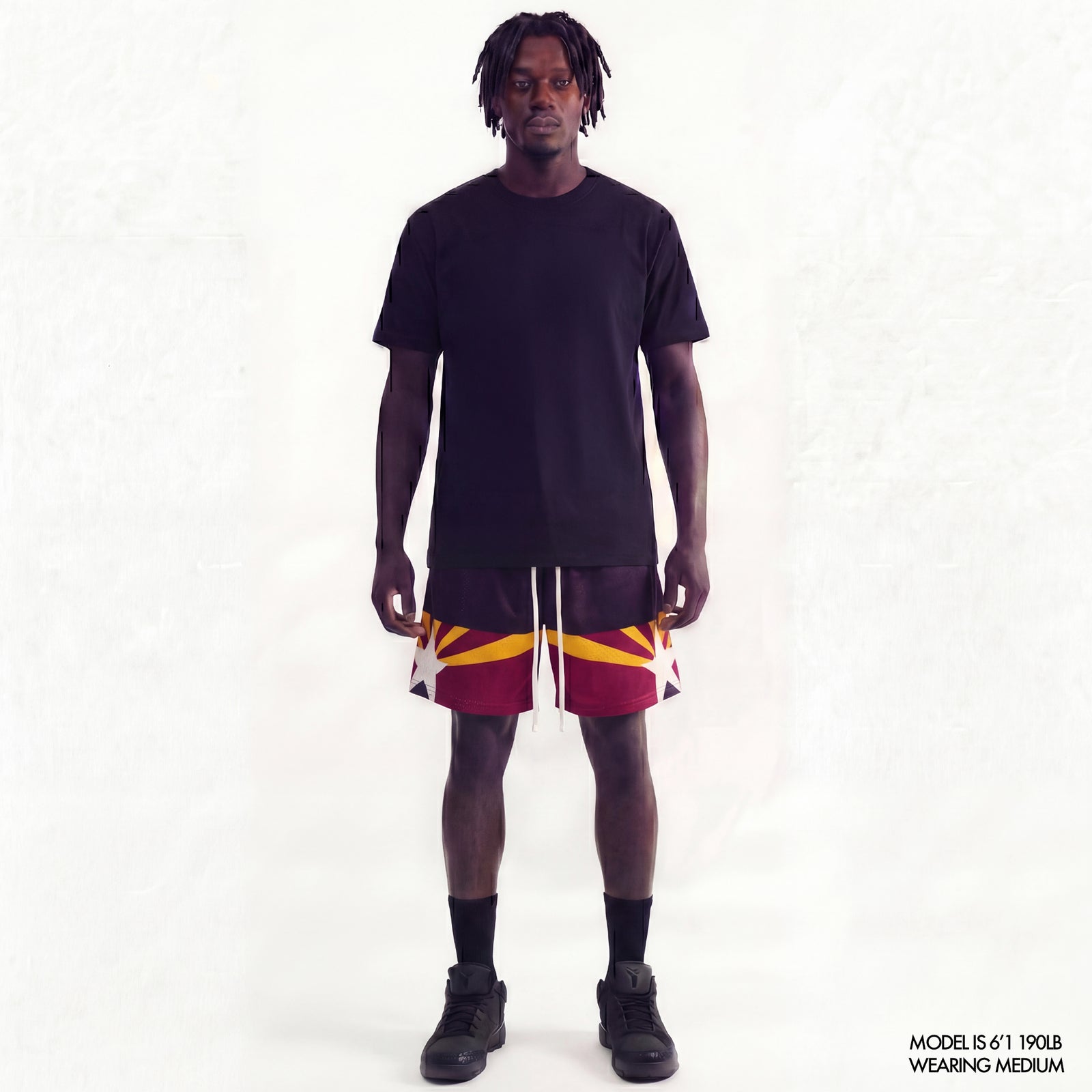 "Sunray Tempe Black" 5" Mesh Shorts