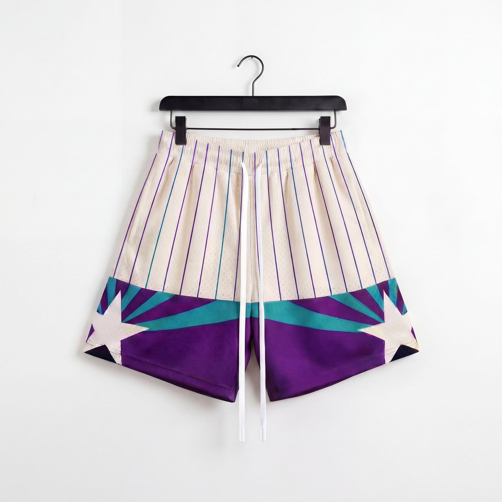 "Sunray Sand Pinstripe" 5" Mesh Shorts