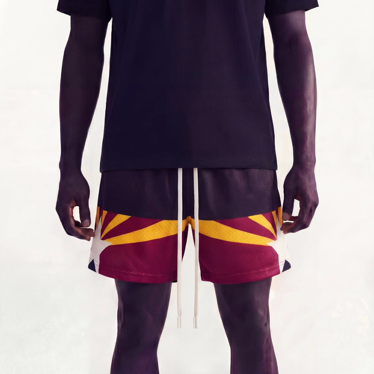 "Sunray Tempe Black" 5" Mesh Shorts