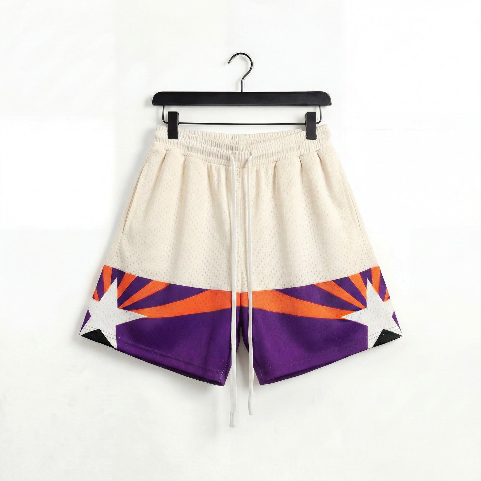 "Sunray White" 5" Mesh Shorts