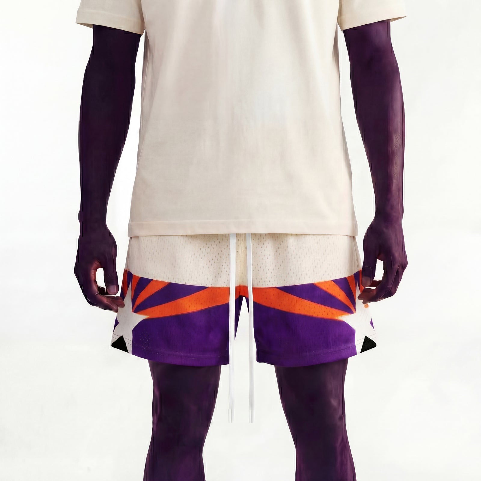 "Sunray White" 5" Mesh Shorts