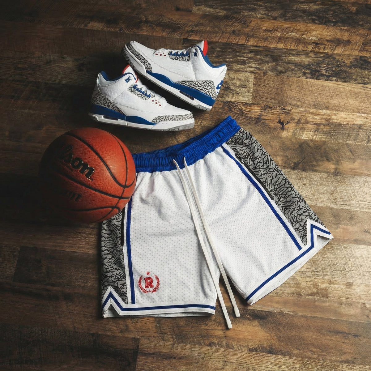 "TRUE BLUE" Classic Heavyweight Mesh Shorts