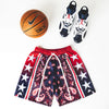 "USA Paisley Blue" Sport Mesh Shorts