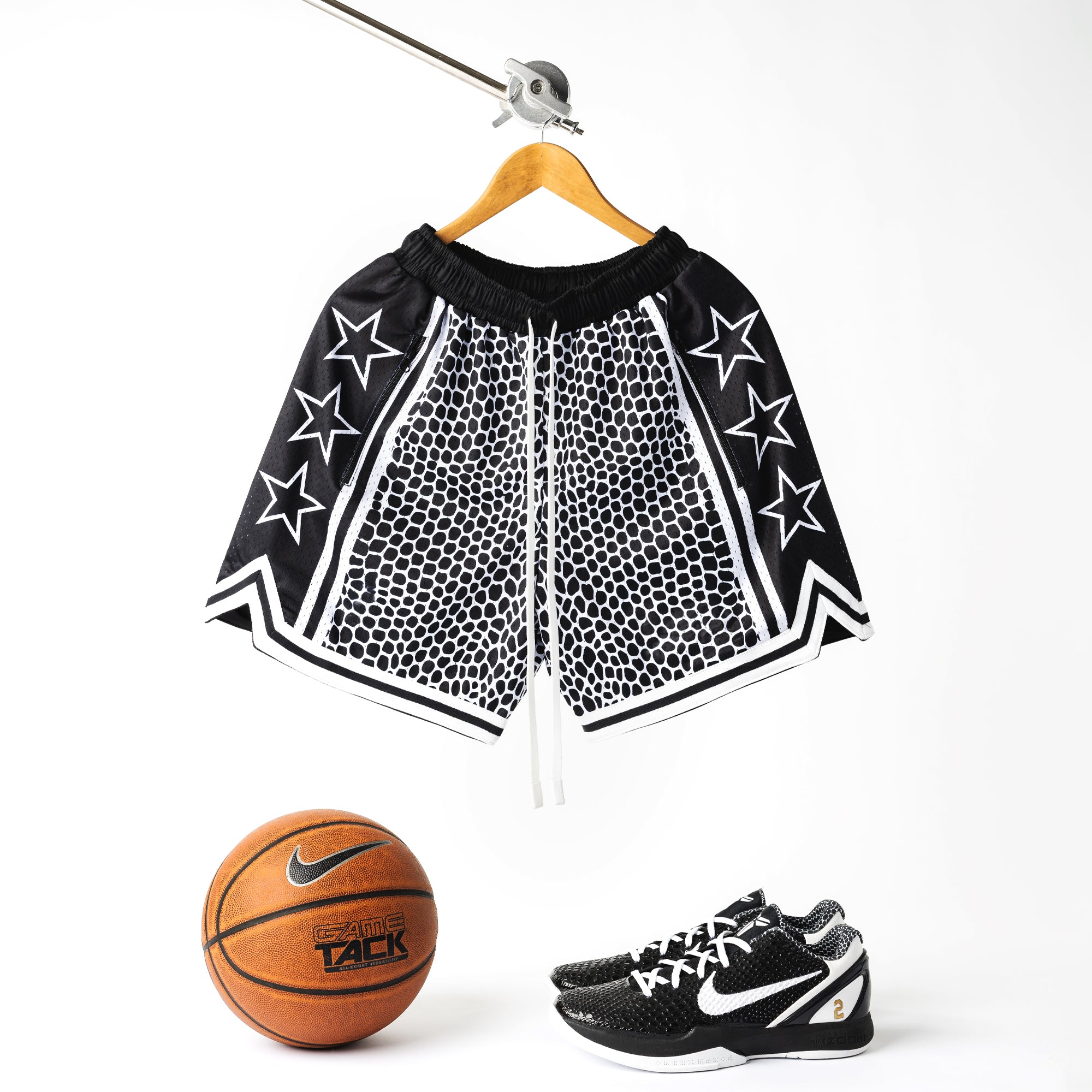 Venom Black Heavyweight mesh NBA swingman basketball shorts 