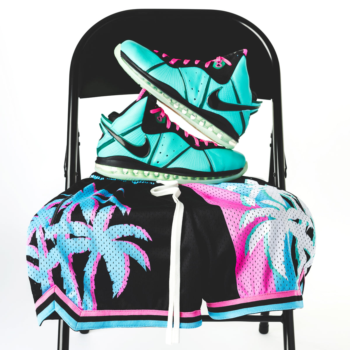 "Vice Black" Heavyweight Mesh Shorts