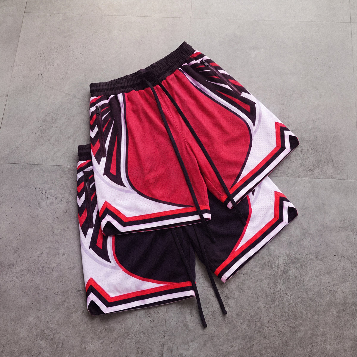 "Vick Alt Red" Heavyweight Mesh Shorts
